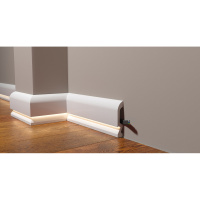 Плинтус напольный из дюрополимера DD700 под светодиодную подсветку Decor-Dizayn
