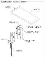 Комплект: Душевая система Remer Absolute AU93S02SSCA AU93S02SSCA