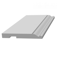 Плинтус напольный из ЛДФ белый Ultrawood арт. Base 5763 p (2000 x 133 x 15 мм.)