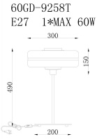 Лампа настольная Garda Decor BD-320688