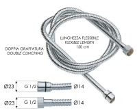 Шланг для душа 200 см Remer 333CNES200 333cnes200