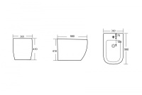 Биде ABBER Bequem AC1152 приставное белое