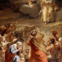 Картина: Фердинанд Боль, Моисей спускается с горы Синай с 10 заповедями