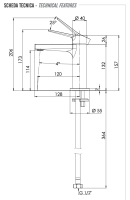 Смеситель для раковины Remer Slash SL12XV, сталь SL12XV
