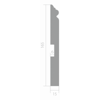 Плинтус напольный из ЛДФ Ultrawood арт. Base 5011 (2000 x 165 x 15 мм.)