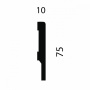 Плинтус AP72 под покраску, белый, 75x10x2400 мм, МДФ 