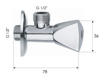 Запорный вентиль 1/2*1/2 Remer 1291212 1291212