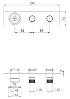 Смеситель для душа Remer Chrono CH98D2WBXV, сталь CH98D2WBXV