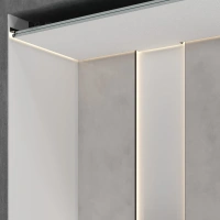 Профиль алюминиевый теневой с подсветкой Laconistiq Multilevel New Белый RAL 9016 27-22-300 матовый 3000×46,5×28,7