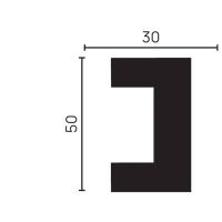 Декоративная рейка из дюрополимера ламинированная 613-93SH Decor-Dizayn