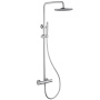 Душевая стойка ABBER Wasser Kreis AF8160L с термостатом без излива, хром