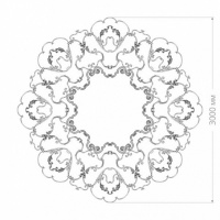 Розетка RODECOR 87513cn потолочная из полимерного гипса - Готовое решение Rodecor из элементов