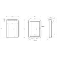 Зеркало для ванной ABBER Kristall AT6701Opal с подсветкой