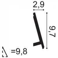 SX179 Плинтус-молдинг для скрытого освещения Orac Decor из дюрополимера