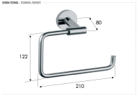 Полотенцедержатель Remer Guest GS44DO, золото глянцевое GS44DO