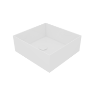 Раковина накладная 33х35 см GSG Ceramic Design Box BXLA33001, белый матовый BXLA33001