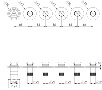 Смеситель для душа Remer Chrono CH98D5PWBCFP, черный брашированный хром CH98D5PWBCFP