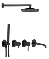 Душевая система Remer X Style X96D3SETNO, черный матовый X96D3SETNO