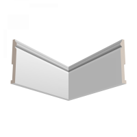 Плинтус напольный из массива дерева Ultrawood арт. Base 5501 W (2440 x 100 x 12 мм.)