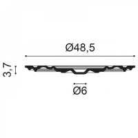 R09 Розетка потолочная гладкая Orac Decor из полиуретана