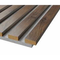 Акустические стеновые панели, 2750х600 мм, войлок, рейки МДФ, дуб старинный натуральный