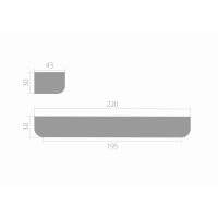 Декоративный элемент верхний из ЛДФ Ultrawood  D 4200 (220x30x43)