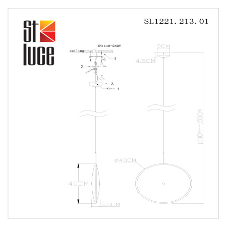 Светильник подвесной ST-Luce IMENTE SL1221.213.01