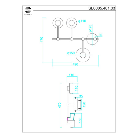 Светильник настенно-потолочный ST Luce Vallo SL6005.401.03