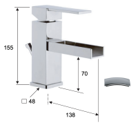 Смеситель для раковины Remer Qubika Cascata QC10 QC10