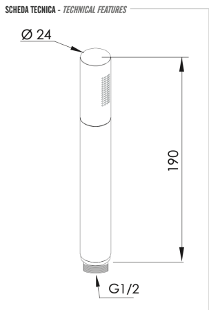 Ручной душ Remer 317MMNOX, черный матовый 317MMNOX