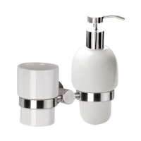 Стакан с дозатором Remer Minimal INOX Mi18INOXCR, нержавеющая сталь Mi18INOXCR