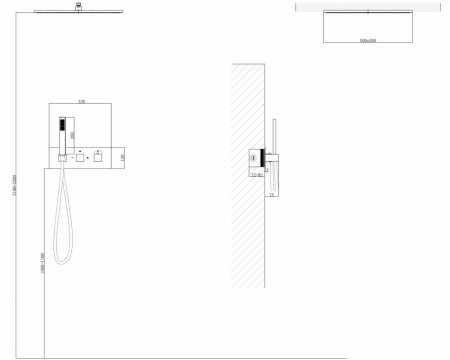 Душевая система ABBER Daheim AF8255SP скрытого монтажа без излива, термостат, сатин