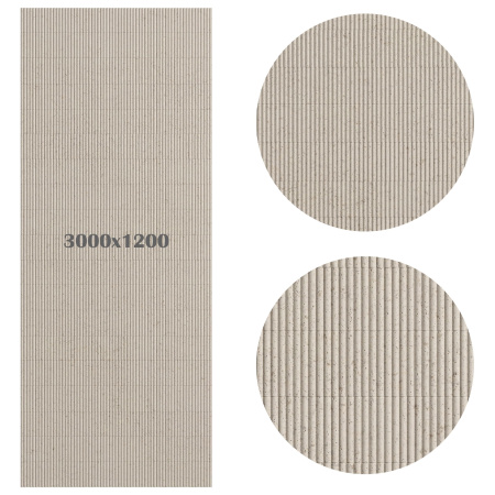 Гибкий камень Decaro Flex Stone Рифленый Чеппо Bricks Ceppo Cream D1018 3000×1200×6-7
