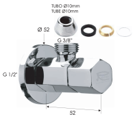 Запорный вентиль 1/2*10 Remer 128E1210 128E1210
