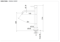 Смеситель для раковины Remer X Style INOX SSX10LXLB, нержавеющая сталь SSX10LXLB