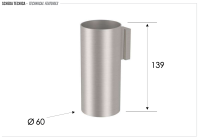 Стакан настенный Remer INOX SSXI15, нержавеющая сталь SSXI15
