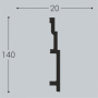 Напольный плинтус Bello Deco П13 140-20 из XPS Polymer