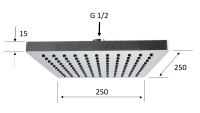 Верхний душ с шарнирным соединением 25 см Remer 356SD25X 356SD25X