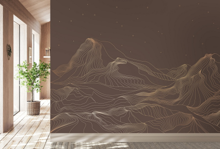 Арт. L564-COL2-GOLD | Панно Lines
