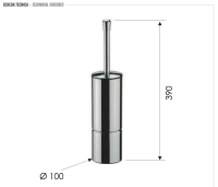 Ершик настенный/напольный Remer RB465BG, золото брашированное RB465BG