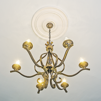 Розетка потолочная гладкая  1.56.015 из полиуретана Европласт