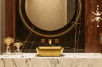 Раковина накладная ABBER Rechteck AC2200MMG золото матовое