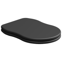 Крышка с сиденьем для подвесного унитаза с микролифтом GSG Ceramic Design Time TICOPRCCCR003, черный матовый TICOPRCCCR003