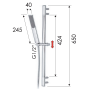 Душевая стойка с ручным душем и шлангом Remer Infinity 317V317RV 317V317RV