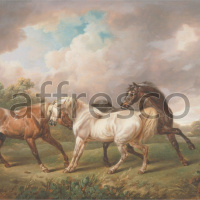 Картина: Charles Towne, Three Horses in a Stormy Landscape