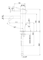 Смеситель для раковины Mariani Next A00380NS12 A00380NS12