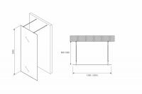 Душевая перегородка ABBER Immer Offen AG68120B8