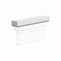 Декоративный элемент верхний из ЛДФ Ultrawood  D 4200 (220x30x43)