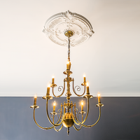 Розетка потолочная с рисунком  1.56.026 из полиуретана Европласт - Орнаментальная розетка