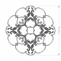 Розетка RODECOR 87509cn потолочная из полимерного гипса - Готовое решение Rodecor из элементов